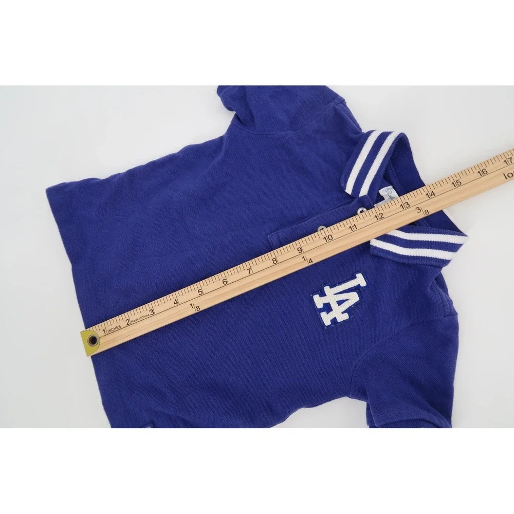 Ralph Lauren Polo Shirt Toddler 24M Blue LA Dodgers MLB Embroidered Short Sleeve